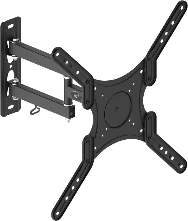 Alt view image 4 of 7 - ELG Full Motion TV Wall Mount, 26"-65" TVs up to 66.1 lbs, 16" Reach, 3-Joint Arm, Swivel, Tilt, VESA 75x75 to 400x400mm, Pre-Assembled, Carbon Steel, Black