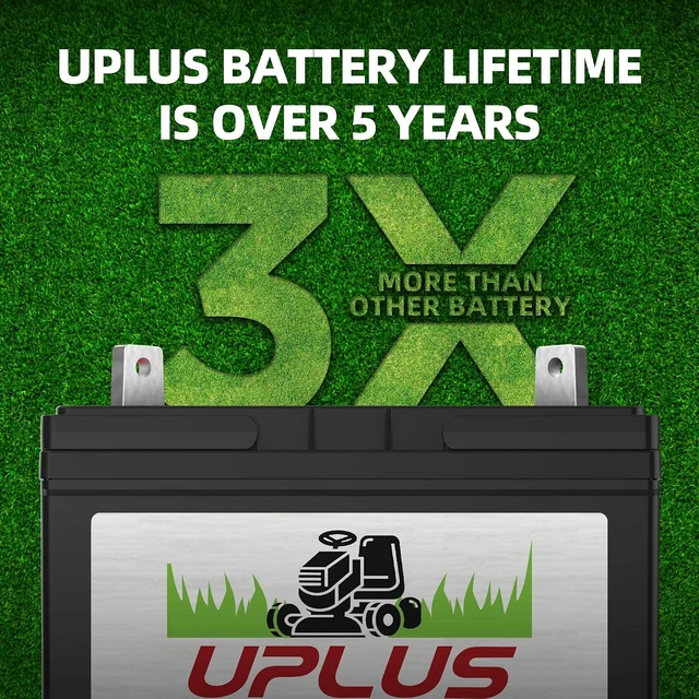 Alt view image 3 of 7 - UPLUS U1 Riding Lawn Mower Battery, 12V 360CCA for Garden Tractors