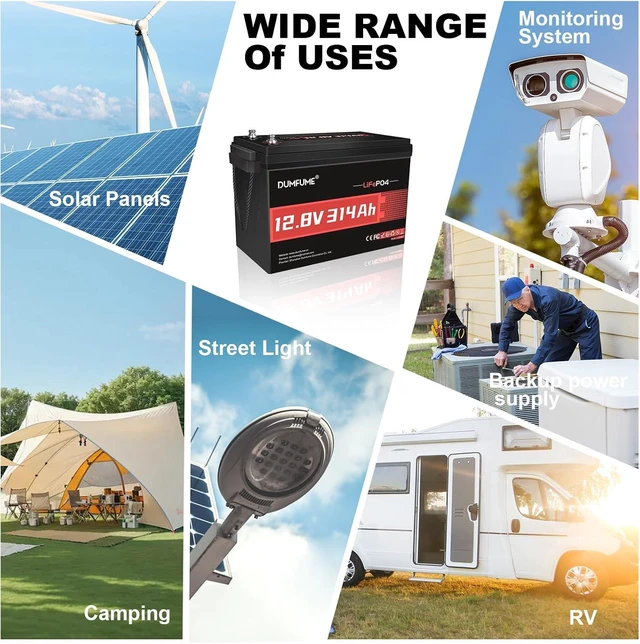 Alt view image 5 of 7 - 12V 314Ah LiFePO4 Lithium Battery With 4019.2Wh Energy