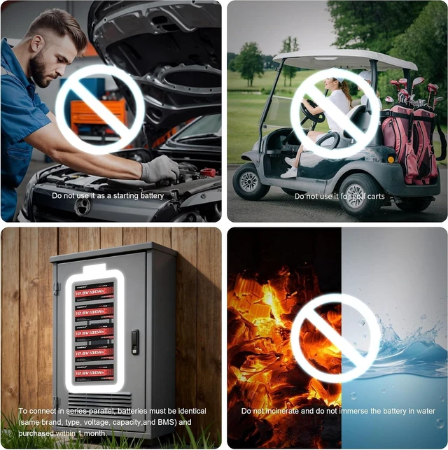 Alt view image 6 of 7 - 12V 314Ah LiFePO4 Lithium Battery With 4019.2Wh Energy
