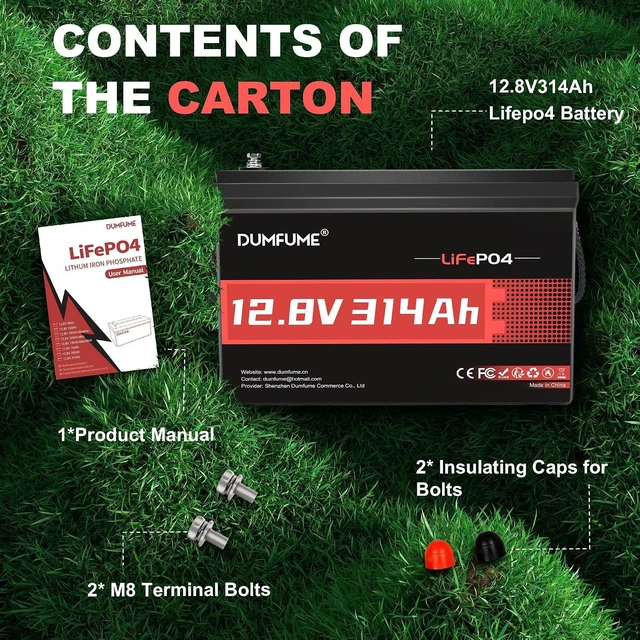 Alt view image 7 of 7 - 12V 314Ah LiFePO4 Lithium Battery With 4019.2Wh Energy
