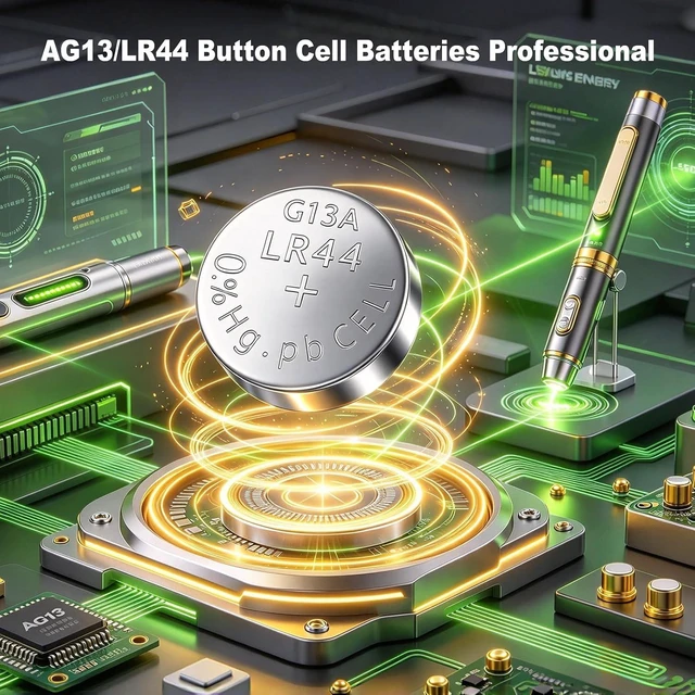 Alt view image 2 of 7 - DURNERGY LR44 Batteries 100 Pack, AG13 L1154F 357 303 SR44 A76, Premium Alkaline Battery 1.5V Button Coin Cell Batteries