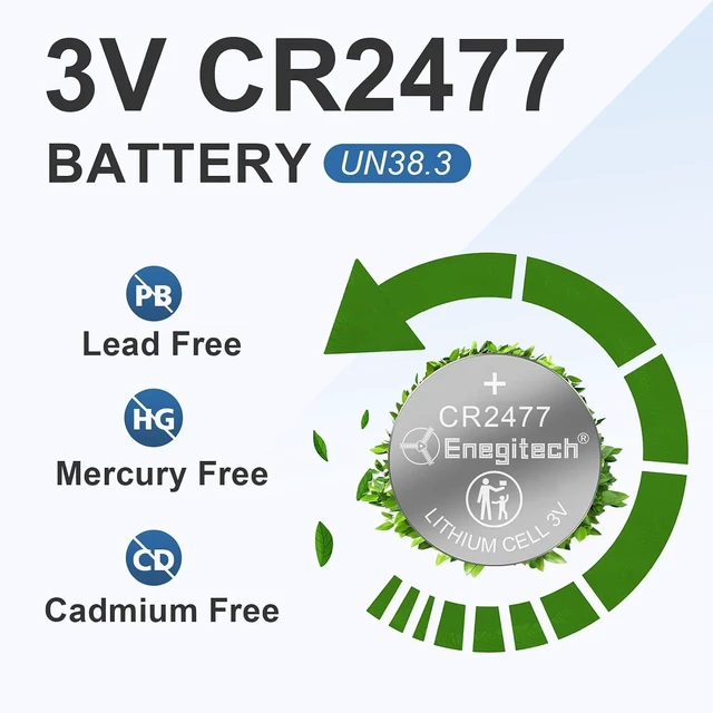 Alt view image 5 of 6 - Enegitech CR2477 3V Lithium Battery, 2477 Coin Batteries 15 Pack