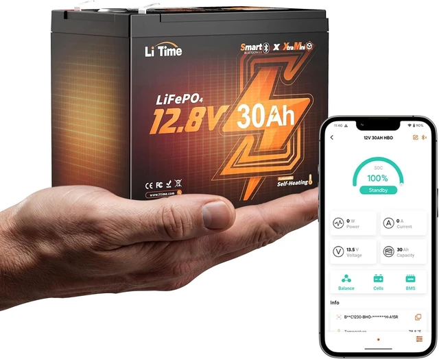 Main image of LiTime 12V 30Ah Ice Fishing & Portable LiFePO4 Battery for Fish Finder