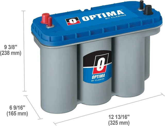 Alt view image 2 of 7 - OPTIMA® Batteries D31M BLUETOP® Boat and RV Dual Purpose Sealed AGM Battery