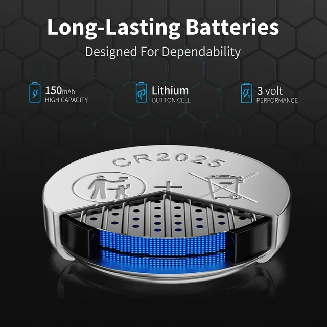Alt view image 3 of 7 - NICEBATT Cr2025 3V Lithium Battery 48 Pack, High Capacity 2025 Batteries for Key fobs, Remote Controls