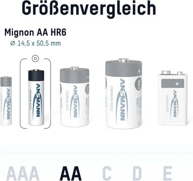 Alt view image 3 of 5 - Ansmann Max E AA 2100 mah Low Self Discharge 4pk.