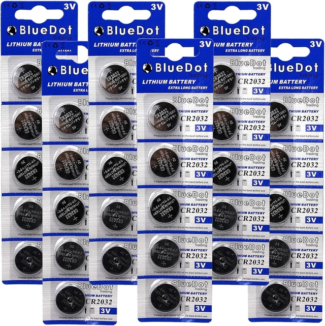 Main image of BlueDot Trading CR2032 Batteries, 30 Count High Power Lithium 3V Coin Battery Ideal for Door openers, LED Lights, Game Consoles, car/Key fobs, 1 Pack of 30