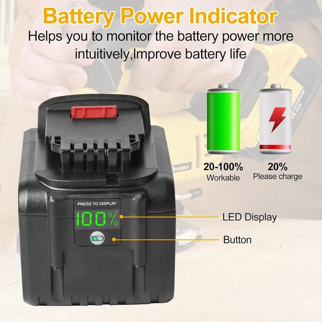 Alt view image 2 of 7 - waitley 2 Pack 20V 9.0Ah Replacement Battery Compatible with Dewalt Tools