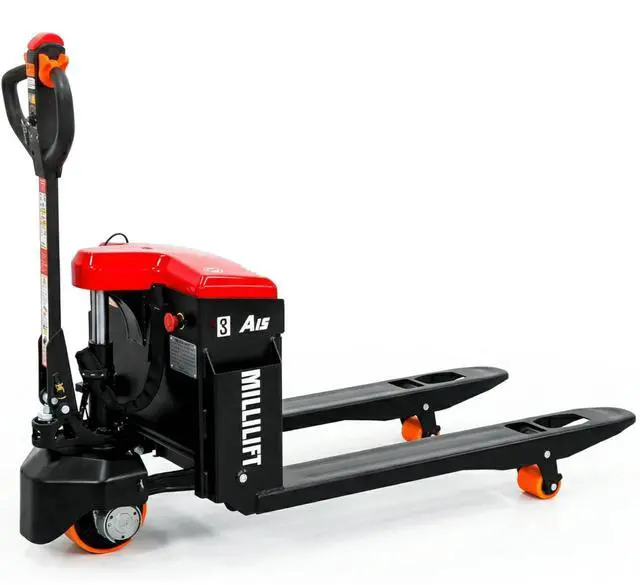 Main image of Millilift Electric Pallet Jack, 3300LB Capacity, 45"x27" Forks