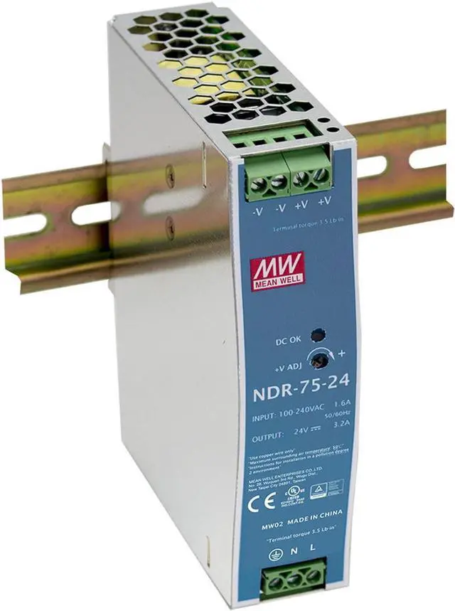 Main image of MEAN WELL MW NDR-75-48 48V 1.6A DIN Rail Power Supplies