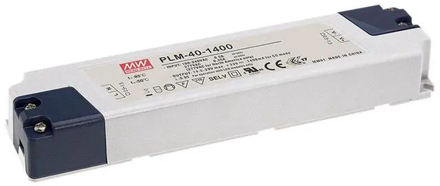 Main image of MW Mean Well PLM-40-1750 23V 1750mA 40.25W Single Output LED Power Supply with PFC