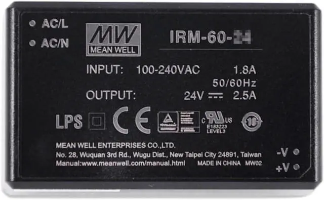 Alt view image 5 of 5 - Mean Well IRM 60W 5V 5A Switching Power Supply IRM-60-5ST Screw Terminal Type AC-DC