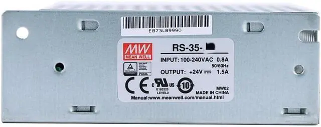 Alt view image 2 of 4 - Mean Well RS 35W 24V 1.5A Switching Power Supply AC/DC Single Output RS-35-24 Power Supply Driver Transformer for Railway, Industrial, Communications or Data Systems, etc