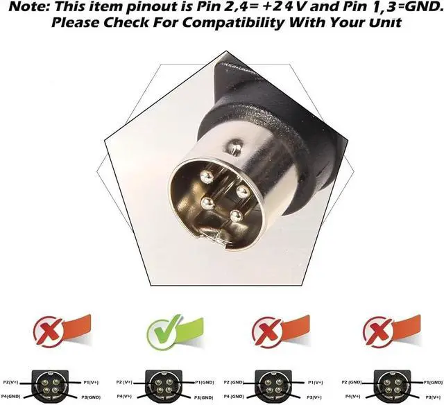 Alt view image 2 of 5 - MW Mean Well 24V 4-Pin AC/DC Adapter | Compatible with GS160A24-R7B GST160A24 GS160A24-R7BGU GST160A24-R7B GSM160B24 GSM160B24-R7B, DC24V 6.66A 6.67A, 160W