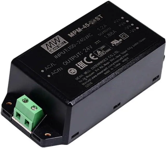 Main image of Mean Well MPM 45W 15V 3.3A Switching Power Supply AC Single Output MPM-45-15ST Medical Terminal Block Wiring Type Power Supply Driver Converter Transformer