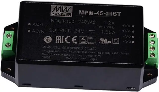 Alt view image 3 of 5 - Mean Well MPM 45W 15V 3.3A Switching Power Supply AC Single Output MPM-45-15ST Medical Terminal Block Wiring Type Power Supply Driver Converter Transformer