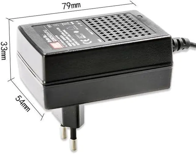 Alt view image 2 of 4 - Mean Well GSM Series 25W 9V 2.77A Power Supply Adapter GSM25E09-P1J