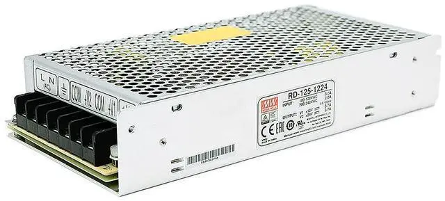 Main image of Original Mean Well 130W 12V 24V Dual Output Switching Power Supply Input 110/220Vac to 12V 24V 3.7A SMPS Enclosed Type Power Supply Unit Transformer