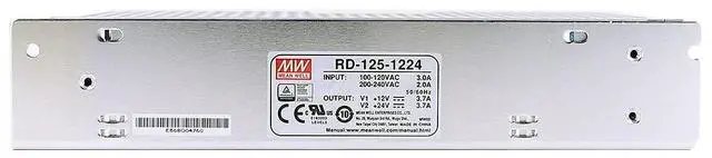 Alt view image 2 of 7 - Original Mean Well 130W 12V 24V Dual Output Switching Power Supply Input 110/220Vac to 12V 24V 3.7A SMPS Enclosed Type Power Supply Unit Transformer