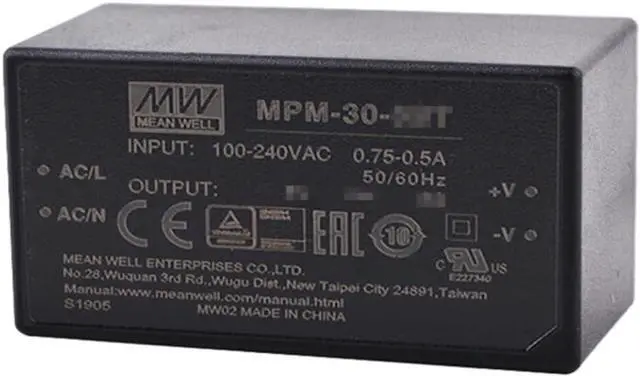 Main image of Mean Well MPM 30W 3.3V 6A Switching Power Supply AC Single Output MPM-30-3.3