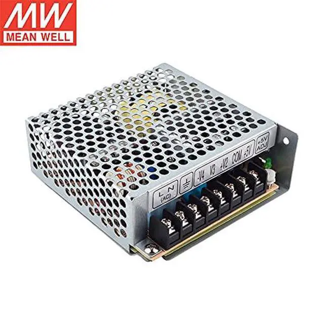 Alt view image 2 of 6 - Original Mean Well 45W 5V 12V -5V -12V AC to DC Quad Output Switching Power Supply 5V/5A 12V/1A -5V/0.5A -12V/0.5A SMPS Enclosed Type Power Supply Unit Transformer Input 88-264VAC