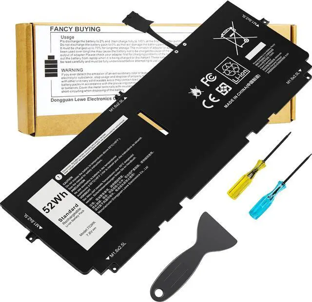 Main image of 52Wh FP86V 722KK Laptop Battery Replace for Dell XPS 13 9300 (2020 Edition) XPS 13 9310 (2020 Edition) XPS 13 9380 (2020 Edition) P117G P117G002 P117G001 Series Notebook 02XXFW 2XXFW 0WN0N0 WN0N0