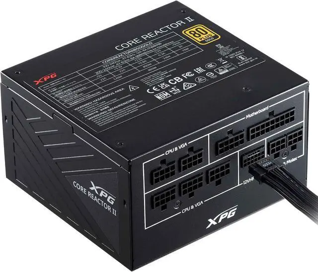 Alt view image 3 of 7 - Adata XPG Core Reactor II Power Supply - 750W, 80 Plus, Gold, Active PCF, Full Modular, W/Cable