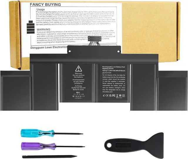 Main image of 99.5Wh A1618 A1494 Laptop Battery for A1618 A1494 P/N:020-00079 02000079 for MacBook Pro 15" Inch Retina A1398 (Mid 2015 Mid 2014 Late 2013 Early 2015), NOT fit for: A1398 (Mid 2012 Early 2013)
