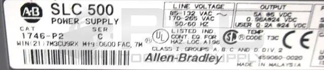 Alt view image 3 of 4 - ALLEN BRADLEY 1746-P2 SERIES C POWER SUPPLY
