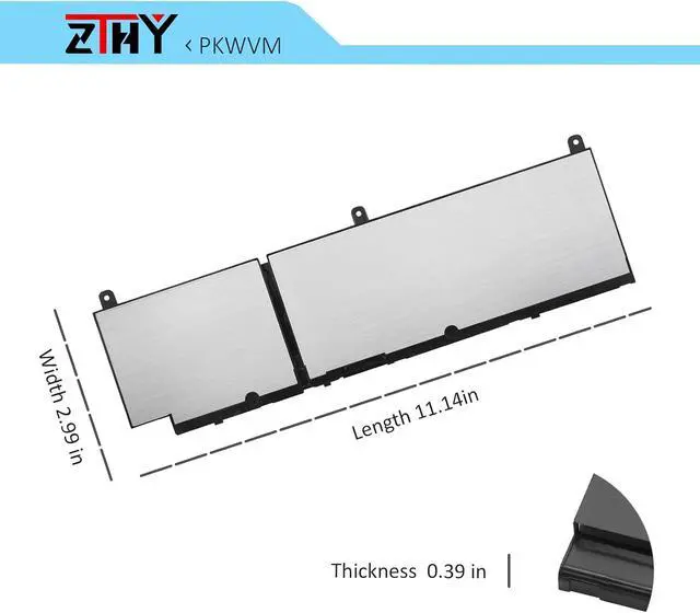 Alt view image 7 of 7 - ZTHY 95Wh PKWVM Battery Replacement for Dell Precision 7550 7560 7750 7760