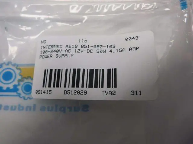 Alt view image 5 of 5 - NEW INTERMEC AE19 851-082-103 100-240V-AC 12V-DC 50W 4.15A POWER SUPPLY D512029