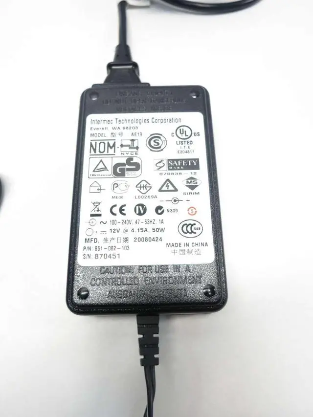 Alt view image 3 of 5 - NEW INTERMEC AE19 851-082-103 100-240V-AC 12V-DC 50W 4.15A POWER SUPPLY D512029