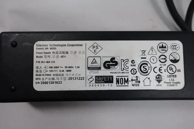 Alt view image 4 of 5 - INTERMEC AE21 Power Supply 100-240V-AC 8.3A AMP 12V-DC 100W