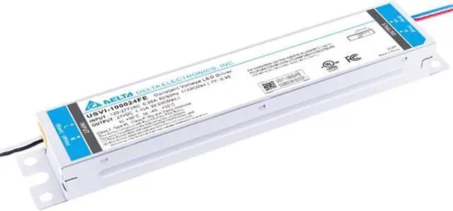 Main image of Delta Electronics - USVI-100024FE - LED Driver, Fixed Output, LED Lighting, 100 W, 24 V, 4.15 A, Constant Voltage, 108 V