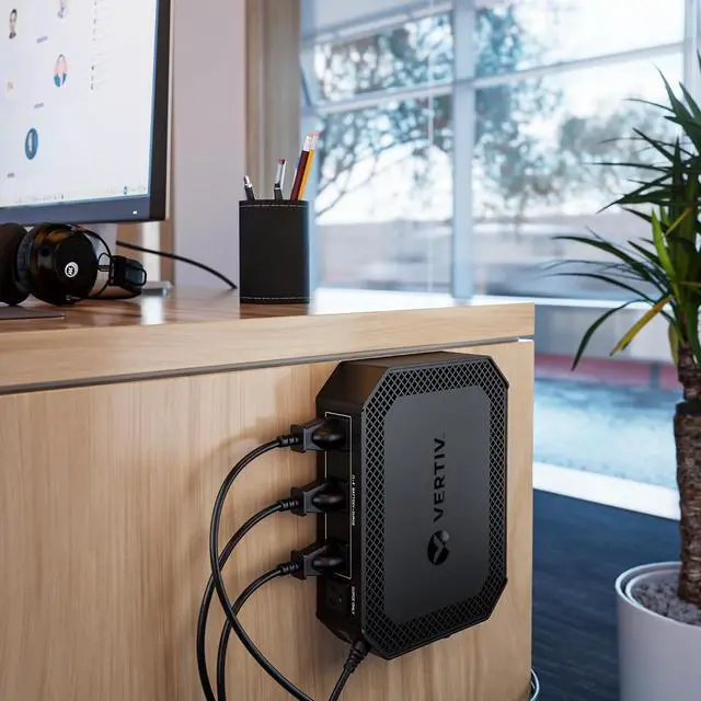 Alt view image 6 of 6 - Vertiv Liebert PowerUPS 100 Lithium Ion UPS, PUL-350LVT, 350VA/210W 120V Standby Power, 4 Outlets, Battery Backup with Surge Protection, Energy Star Certified, 5 Year Warranty, Wall Mountable