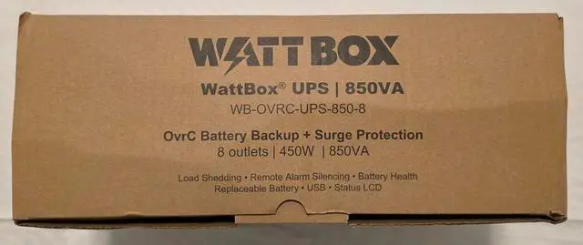 Alt view image 7 of 7 - UPS Battery Pack Power Supply with 8 Outlets (WB-OVRC-UPS-850-8)