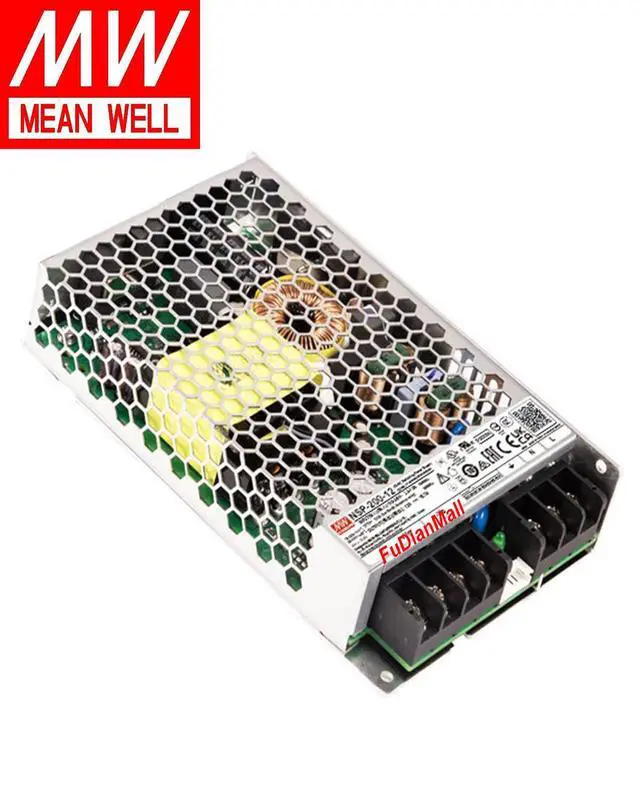 Alt view image 2 of 7 - Mean Well 200W AC/DC High Reliable Multi-Industries Enclosed Type 12 Volt Power Supply Ham Radio Computer Uninterruptible Power Supply Units 12V 16.7A NSP-200-12
