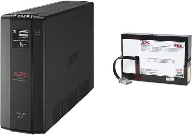 Main image of APC UPS 1500VA UPS Battery Backup and Surge Protector, BX1500M Backup Battery Power Supply, AVR, Dataline Protection & UPS Battery Replacement, RBC59, for APC Smart-UPS Model SC1500, Magenta