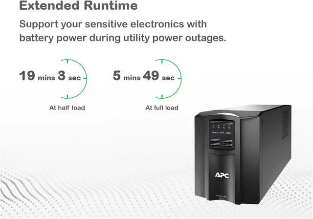 Alt view image 4 of 7 - APC, SMT1000C, APC Smart-UPS 1000VA LCD 120V