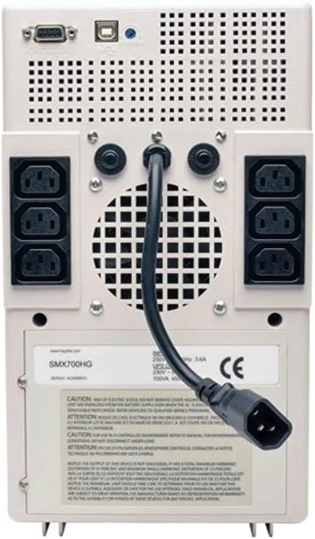 Alt view image 2 of 2 - 700VA Intl UPS Smart Pro Tower Hospital Grade Line-Interactive 6 IEC320 C13