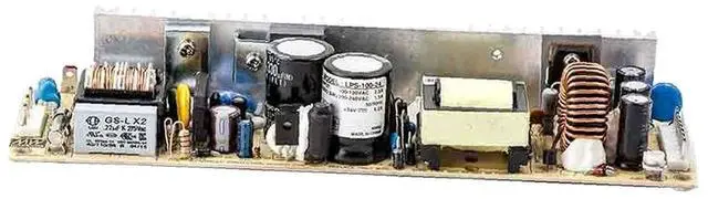 Main image of Mean Well LPS-100-24 Open-Frame Switching AC-to-DC Power Supply, Single Output, 24V, 0-4.2A, 100.8W, 1.3" H x 2.4" W x 8.7" L