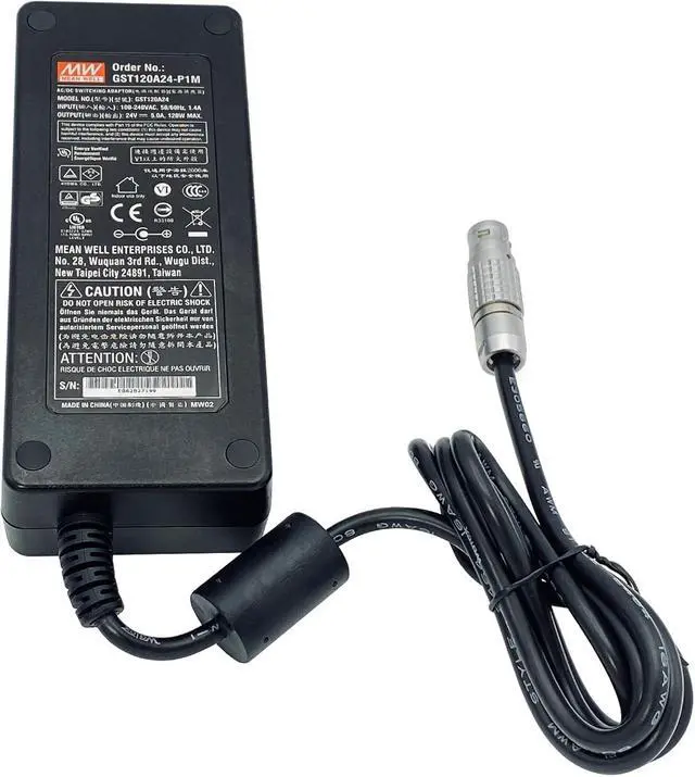 Alt view image 5 of 7 - Mean Well GST120A24-P1M AC Adapter 2-Pin 24V 5A 120W GST120A24 Power Supply Cord