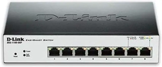 Alt view image 4 of 7 - D-Link Business DGS-1100-08P Easy Smart 8 Pt PoE Gig Switch