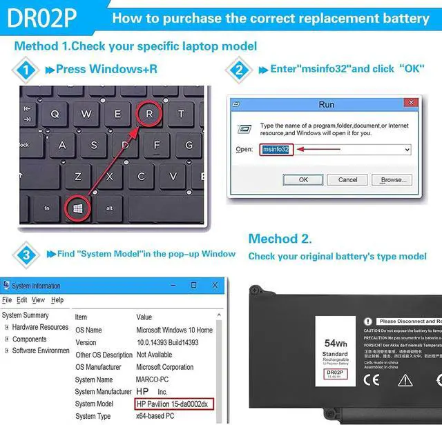 Alt view image 5 of 6 - DR02P R73TC 54Wh 3-Cell Laptop Battery for Dell Latitude 3340 3440 3450 3540 3550 5340 5350 5440 5450 5540 5550 7455 Precision 3480 3490 3580 3590 P127F P169G P181G 2X1V9 803W6 GRWKG