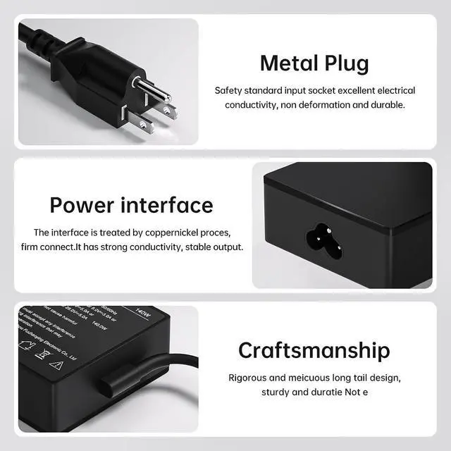 Alt view image 6 of 7 - 140W Laptop Charger, Fast Charging Adapter Compatible with Asus A20-100p1a for Rog Flow X13 Z13, Rog Flow X13 Gv301 Gv301q, Rog Flow Z13 & More ASUS Laptops,Safe and Reliable for Daily Use