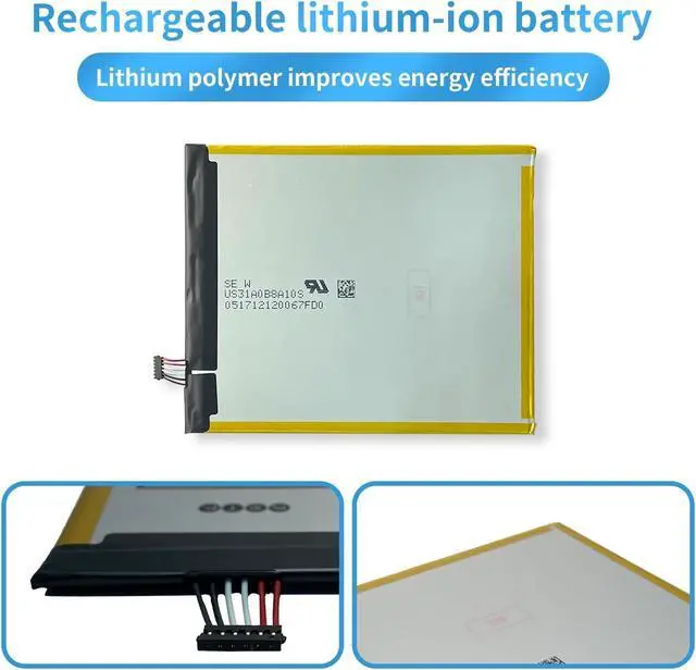 Alt view image 4 of 7 - 26S1014 26S1014-Y ST23 58-000181 58-000219 MC-31A0B8 1ICP4/100/118 Laptop Battery Compatible with Fire 8 7 Generation SX034QT SX0340T Series(3.8V 17.57Wh)