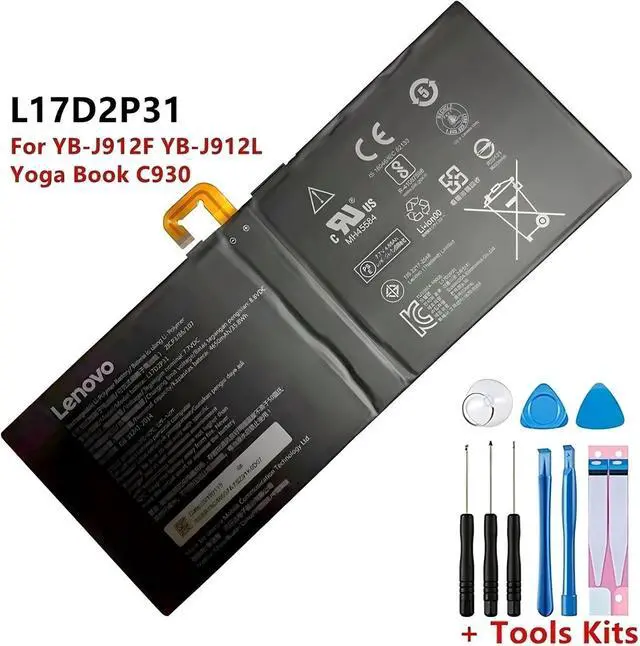 Alt view image 2 of 5 - 2026 Years 100% L17D2P31 YB-J912F YB-J912L,Compatible for Lenovo Yoga Book C930 Laptop Battery + Free Tools