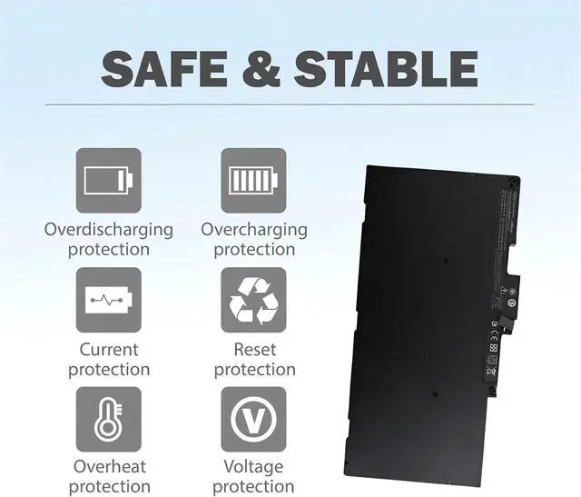 Alt view image 6 of 6 - 11.4V 46.5Wh CS03XL Battery,Compatible for HP Elitebook 745 755 840 848 850 G3 G4, ZBook 15u G3 G4 TA03.(TA03)