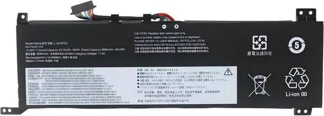 Alt view image 6 of 7 - L19M4PC0 L19C4PC0 L19L4PC0 L19SPC0 Laptop Battery,Compatible for Lenovo Legion 5-15ARH05,15IMH05H L19M4PC1 L19M4PC2 L19C4PC1 L19C4PC2(Type C(Long Cable))